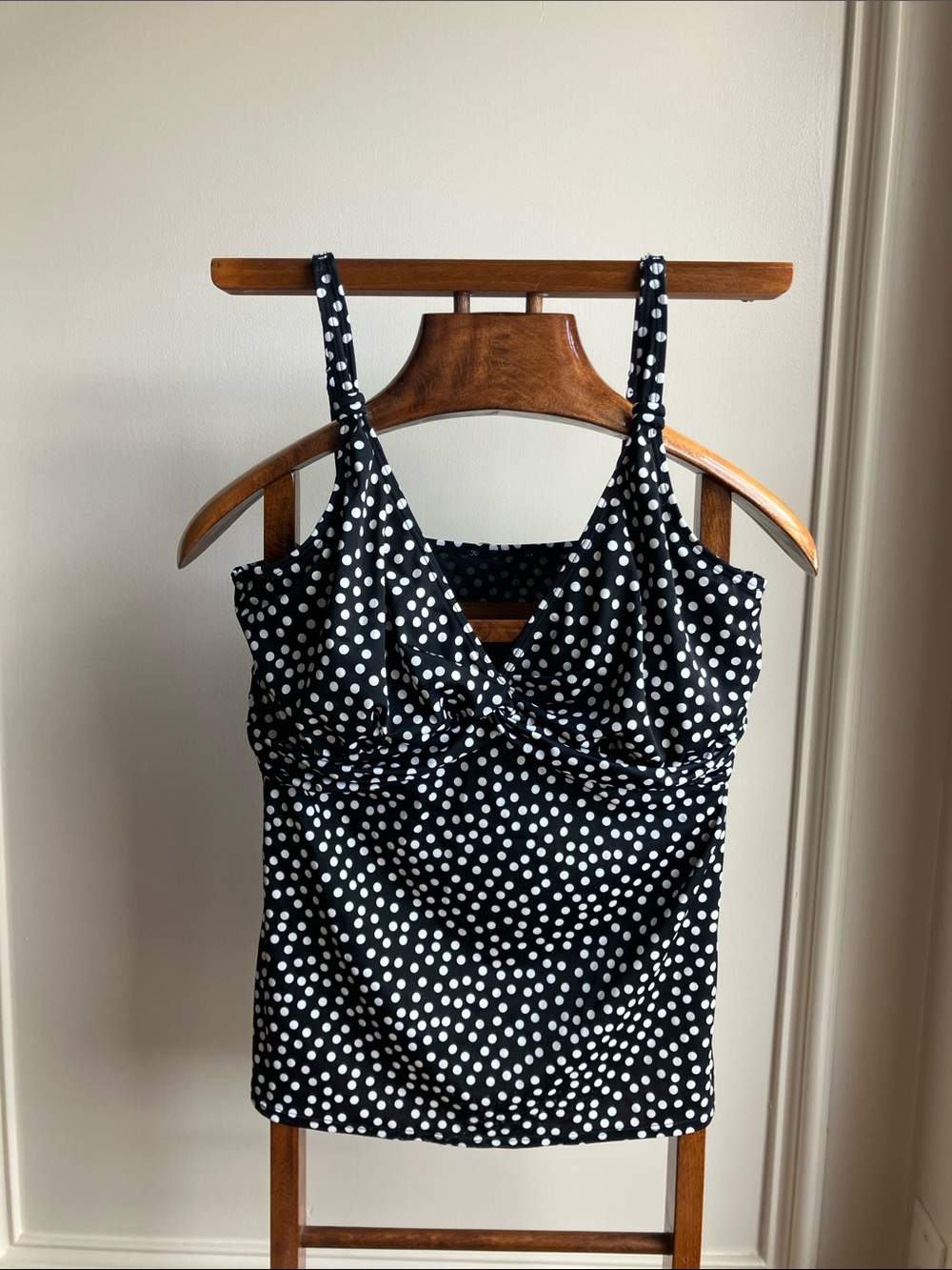 Jantzen Black and White Polka Dot Swim Top